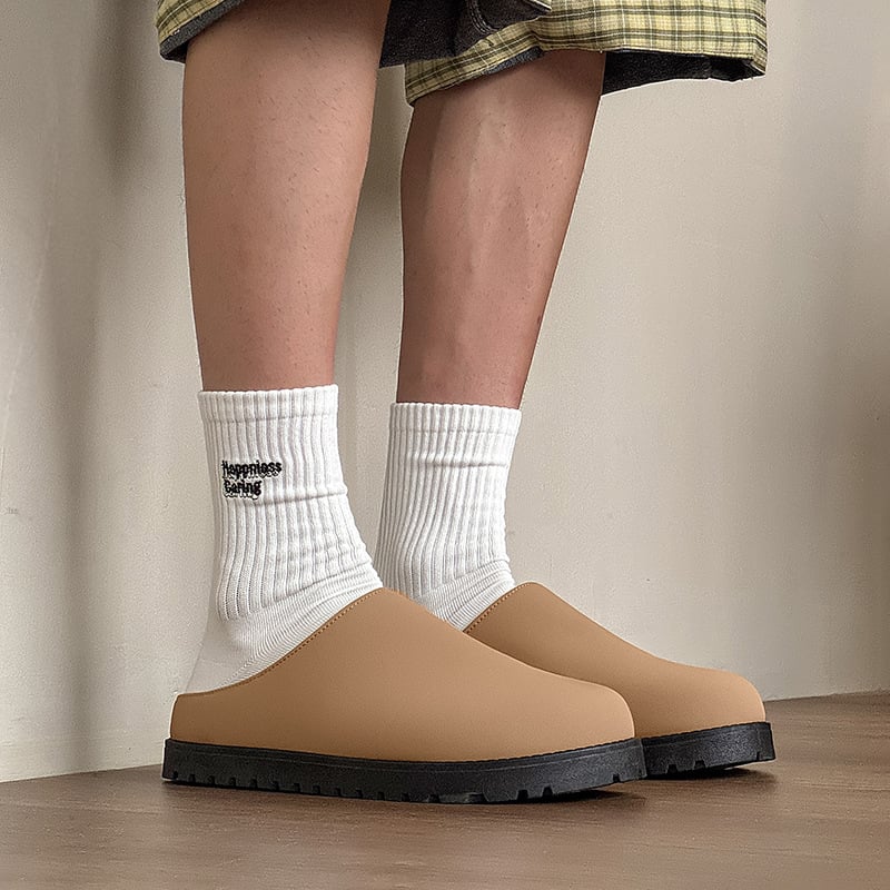 Muške Baotou slip-on papuče s gornjim dijelom od umjetne kože, PVC đon, injekcijski oblikovana konstrukcija, izdanje 2025.