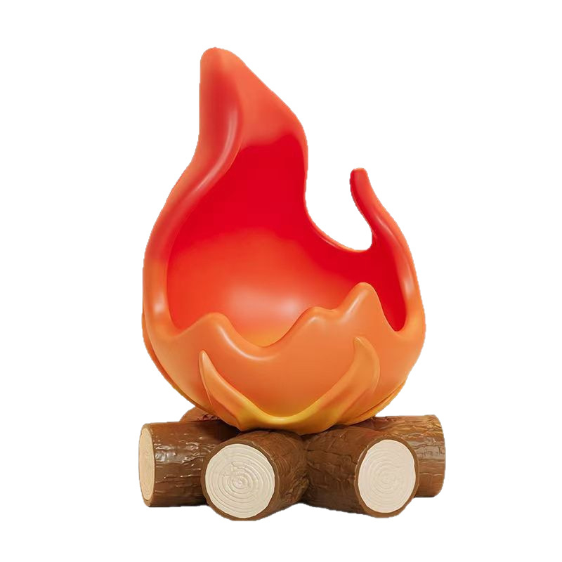 Smoljeni ukrasni predmet za ulazni prostor s motívom plamena i ladicom za ključeve — ekološki prihvatljiv materijal, suvremeni minimalistički stil, brend gsf