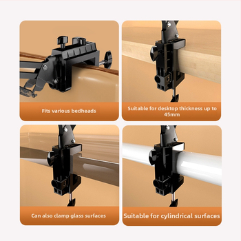 Suport dublu pentru telefon/tabletă pentru noptieră – metal, universal, pentru masă de noapte