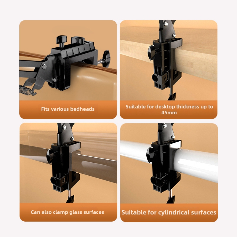 Suport dublu pentru telefon/tabletă pentru noptieră – metal, universal, pentru masă de noapte