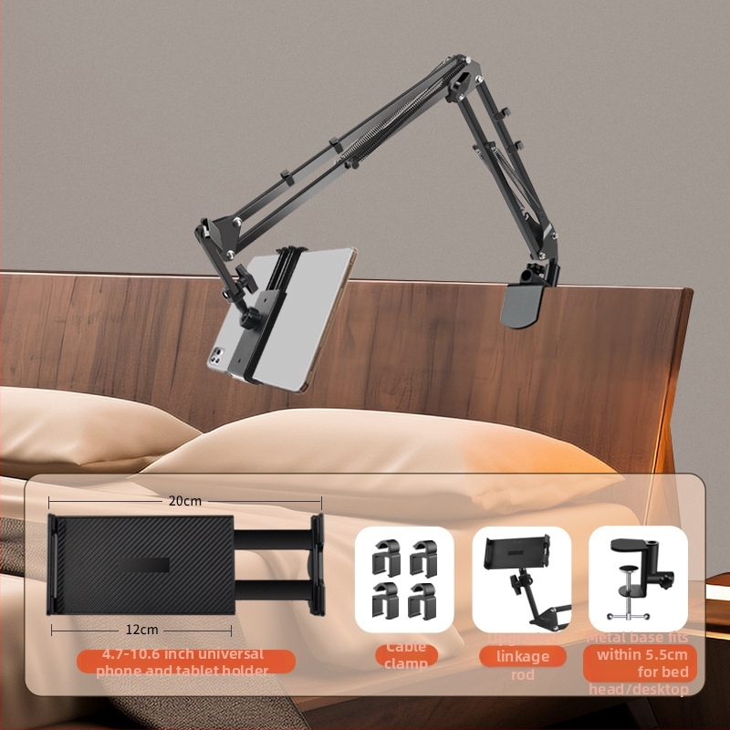 Suport dublu pentru telefon/tabletă pentru noptieră – metal, universal, pentru masă de noapte