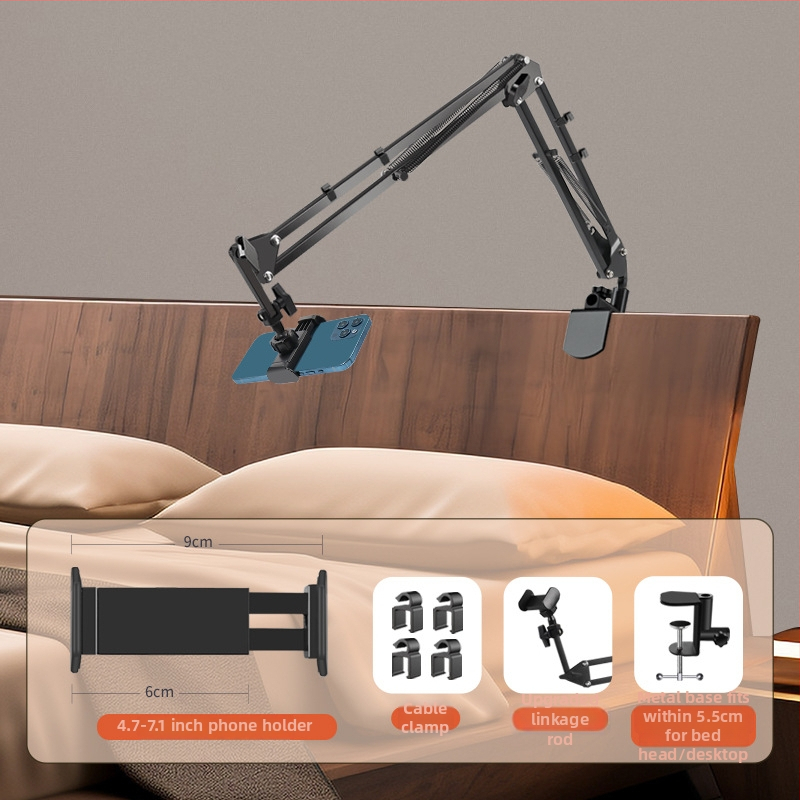 Suport dublu pentru telefon/tabletă pentru noptieră – metal, universal, pentru masă de noapte