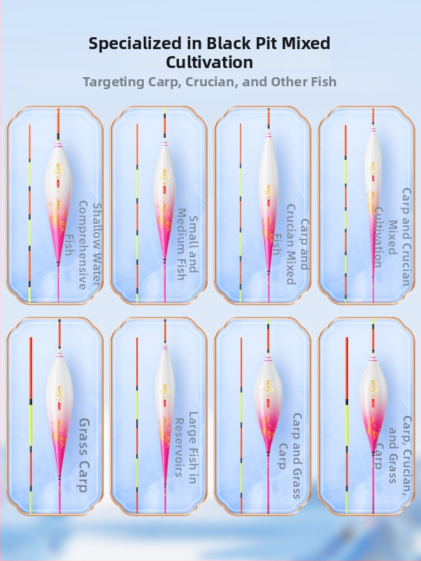 Plută de pescuit cu sensibilitate înaltă, conică; material nano; model T-nd; origine Linxiang; categorie: plută de pescuit
