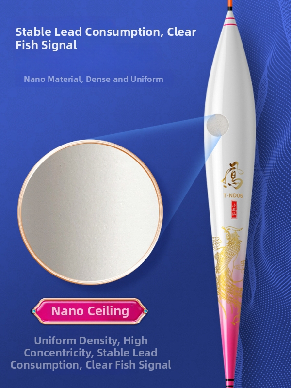 Plută de pescuit cu sensibilitate înaltă, conică; material nano; model T-nd; origine Linxiang; categorie: plută de pescuit