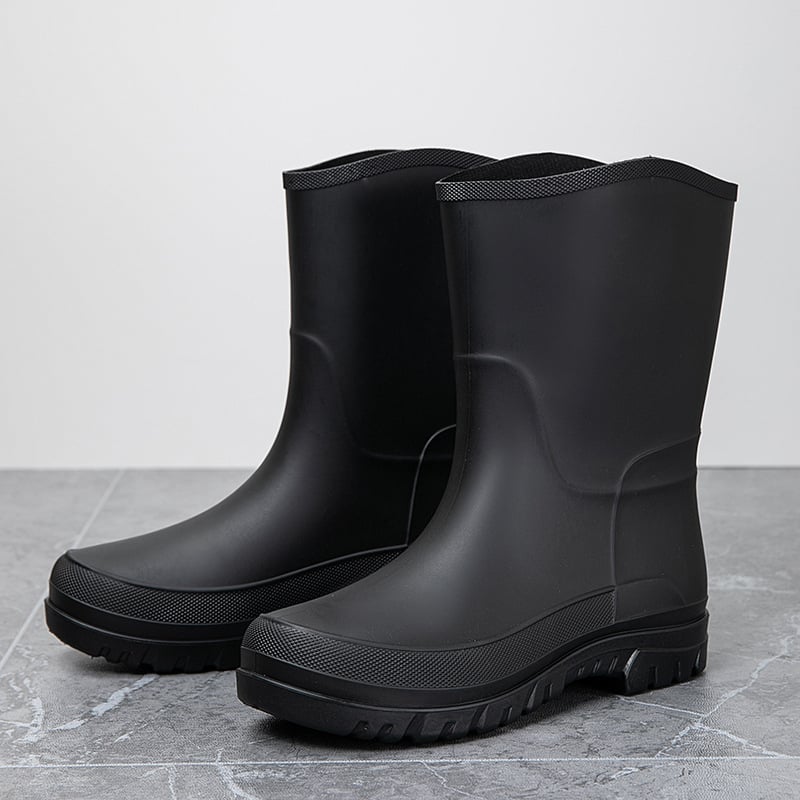 Férfi esőcsizma, középhosszú, vízálló, csúszásmentes, kopásálló, EVA talpbetét