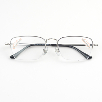 Muške naočale za čitanje s metalnim poluokvirom, plave leće za zaštitu od plave svjetlosti, kvadratni stil, minimalistički dizajn