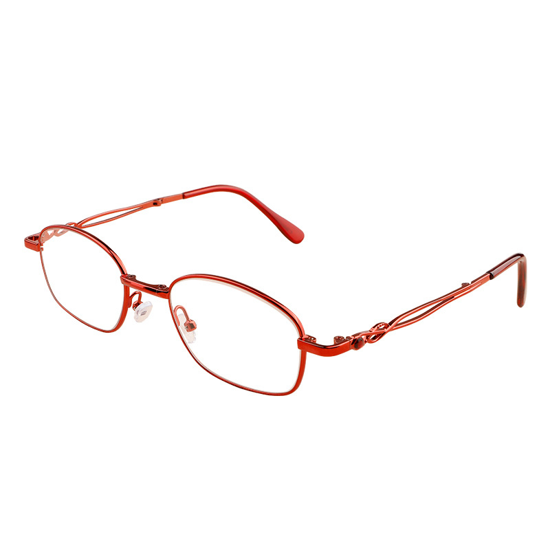 Kafa naočale za prezbiopiju – Kristalne leće, Zaštita od plave svjetlosti, Puni okvir, Metalni okvir, Ovalski okvir