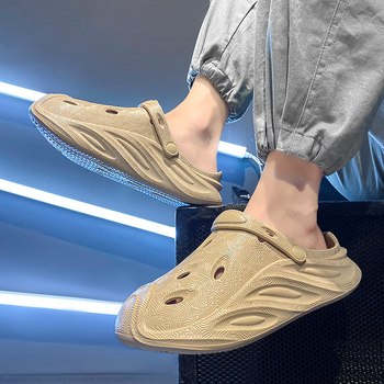 Muške perforirane sandale Slip-On, EVA gornji dio i potplat, okrugli vrh, otporne na habanje, za sve sezone