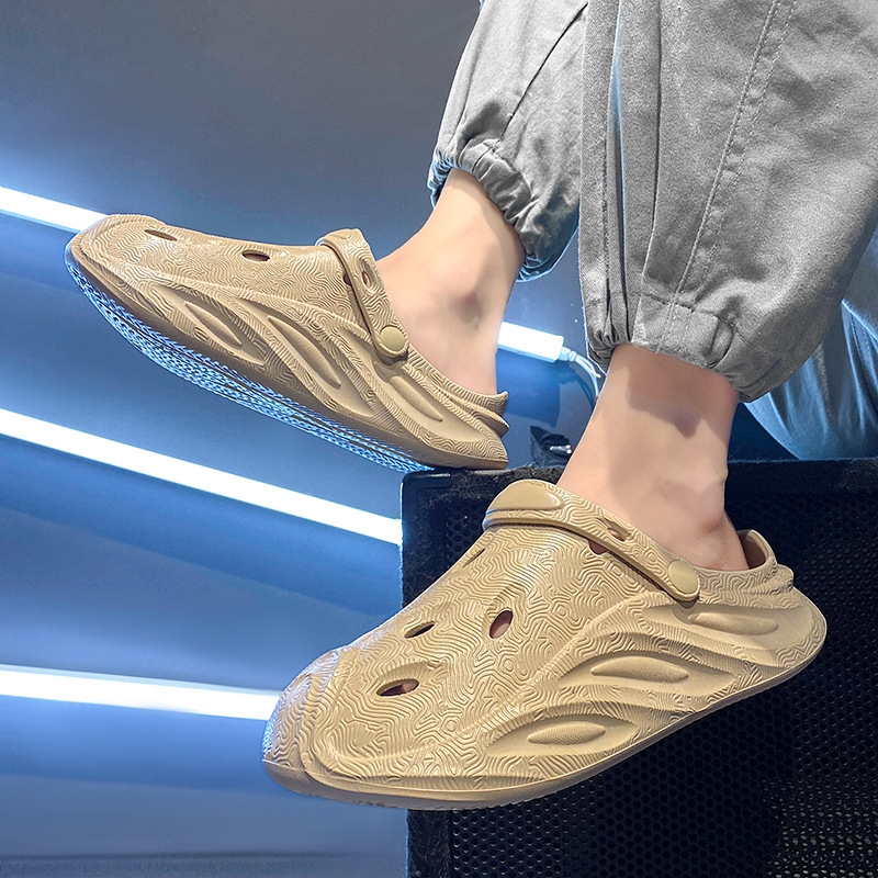 Muške perforirane sandale Slip-On, EVA gornji dio i potplat, okrugli vrh, otporne na habanje, za sve sezone
