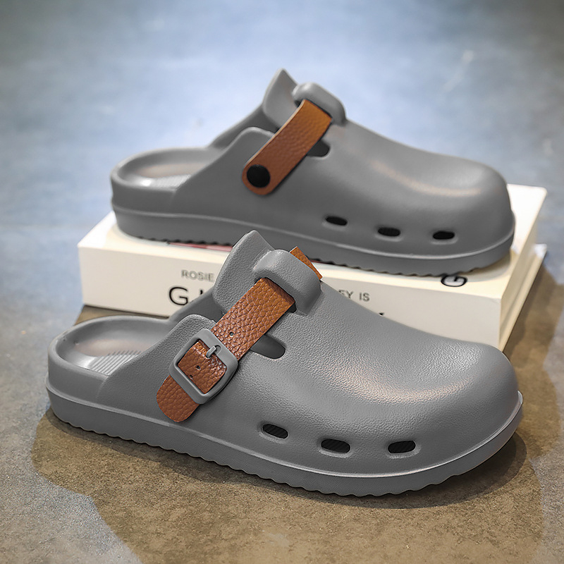 Muške slip-on sandale s EVA gornjim dijelom i EVA potplatom, oblikovane od jednog komada, protuklizne, za svakodnevnu vanjsku upotrebu