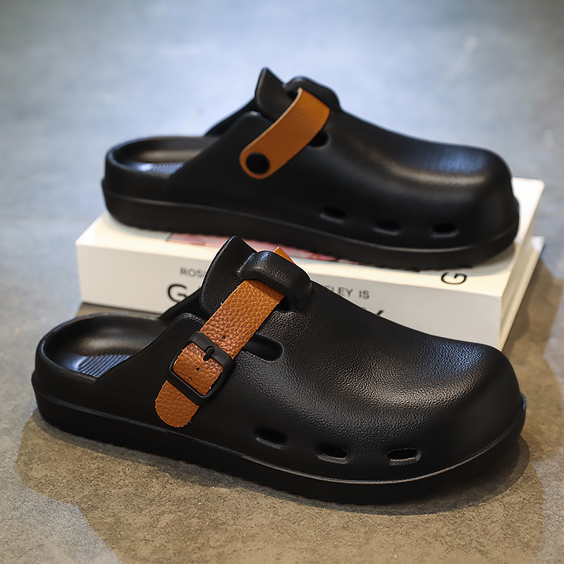 Muške slip-on sandale s EVA gornjim dijelom i EVA potplatom, oblikovane od jednog komada, protuklizne, za svakodnevnu vanjsku upotrebu