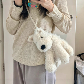 Backpack λούτρινο σκυλί με χιαστί — Ουέστ Χάιλανττερ, Jellycatnip, γέμισμα PP cotton, ύφασμα plush, κατάλληλο για ηλικίες 14+