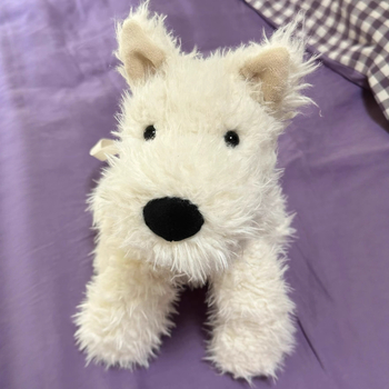 Backpack λούτρινο σκυλί με χιαστί — Ουέστ Χάιλανττερ, Jellycatnip, γέμισμα PP cotton, ύφασμα plush, κατάλληλο για ηλικίες 14+