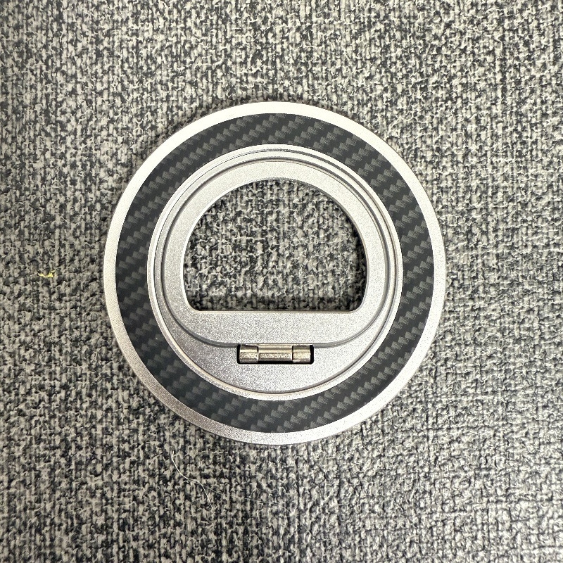 MagSafe držač za telefon od aluminijske legure, karbon tekstura, okretni prsten, magnetska stolna podrška