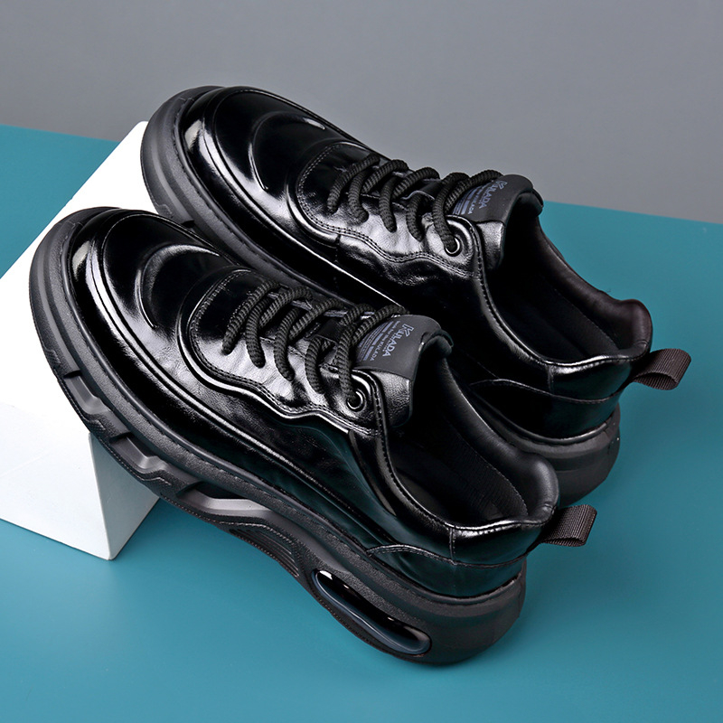 Muške kožne cipele s gornjim dijelom od prave kože, prve sloj teleće kože, zaobljena vrhunca (prozračan, protuklizna potplat, gumeni đon, ulošak od svinjske kože)