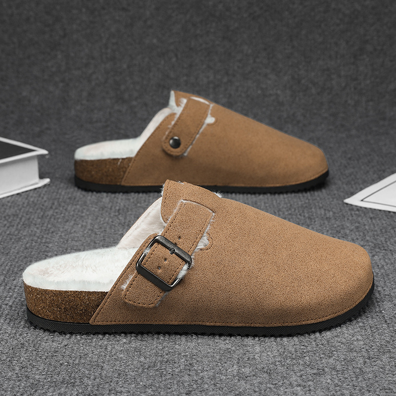 Muške papuče s debelom potplatom za povećanje visine, slip-on, PVC potplat, gornji dio od imitacije superfibra, otporne na trošenje