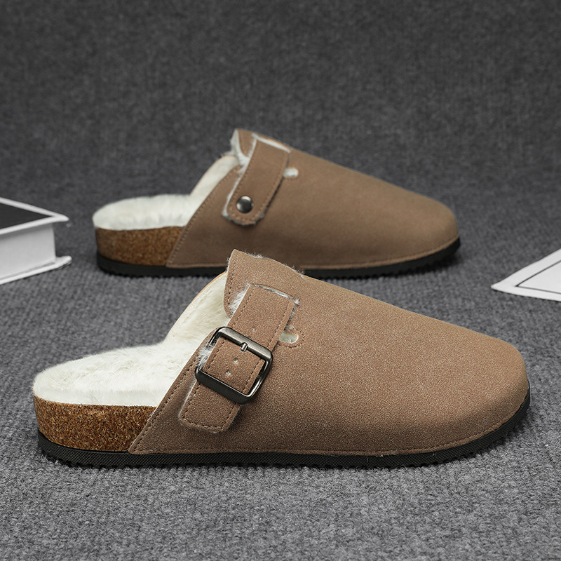 Muške papuče s debelom potplatom za povećanje visine, slip-on, PVC potplat, gornji dio od imitacije superfibra, otporne na trošenje