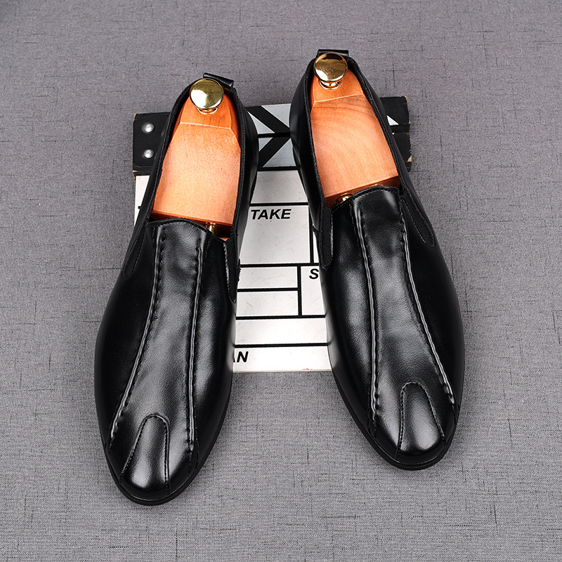 Muške Slip-On Cipele, Šiljasti Nos, Korejski Stil Business Casual, Prozračene, Gumeni Potplat, Niska Pete