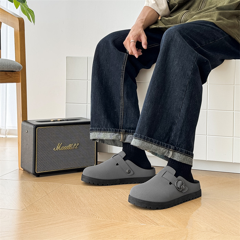Muške Baotou Slip-On tenisice, gornji dio od umjetne kože, PVC potplat, injekcijski oblikovan potplat, reljefni završetak, 2025