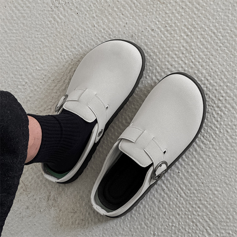 Muške Baotou Slip-On tenisice, gornji dio od umjetne kože, PVC potplat, injekcijski oblikovan potplat, reljefni završetak, 2025