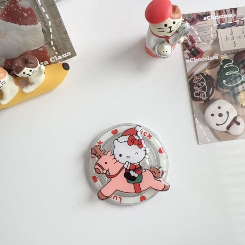 Suport de birou cu design desen animat gingerbread bărbat și brad de Crăciun, din plastic