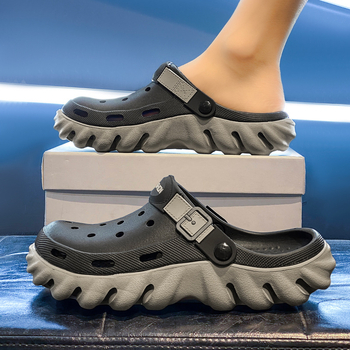 Muške EVA sandale, perforirane, wrap-toe dizajn, prozračne, Slip-On za outdoor upotrebu, ljetne vrtne cipele