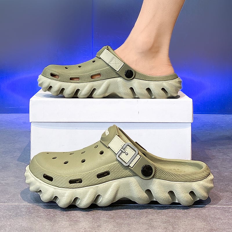 Muške EVA sandale, perforirane, wrap-toe dizajn, prozračne, Slip-On za outdoor upotrebu, ljetne vrtne cipele