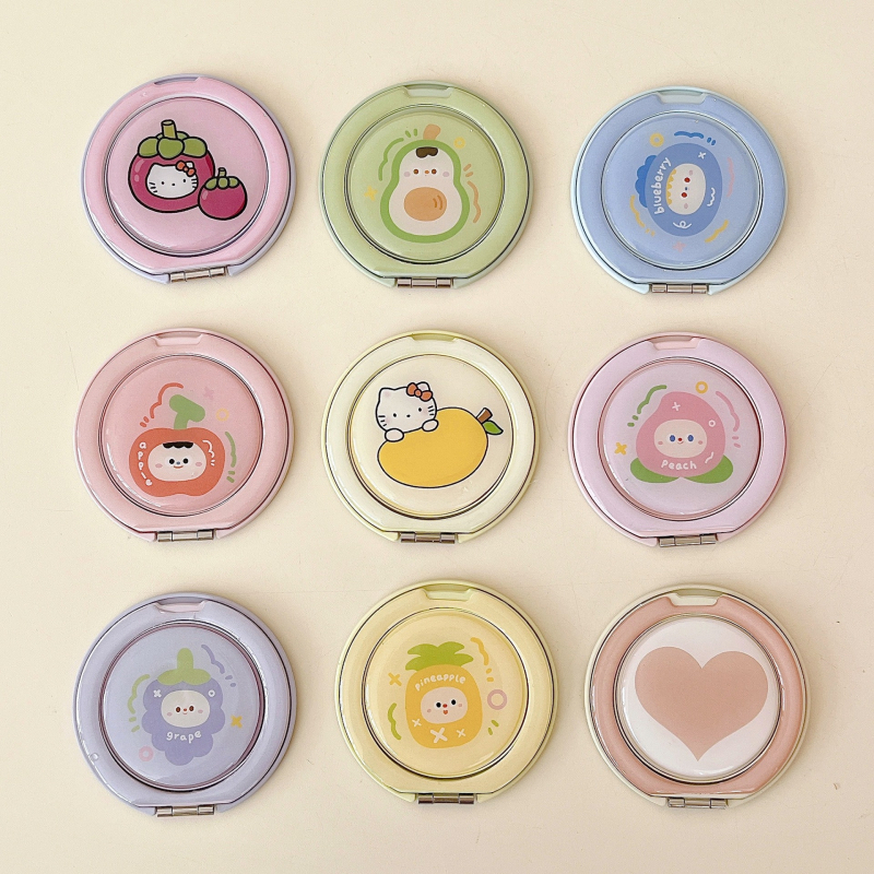 Prsteňový držiak na telefón z akrylu, 360° otáčanie, dizajn ovocia z živice, DIY, karikatúrny štýl