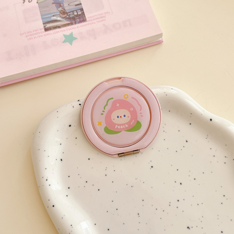 Prsteňový držiak na telefón z akrylu, 360° otáčanie, dizajn ovocia z živice, DIY, karikatúrny štýl