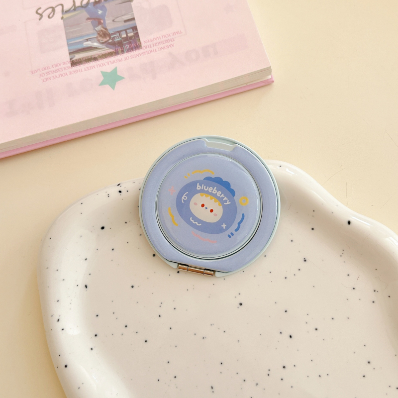 Prsteňový držiak na telefón z akrylu, 360° otáčanie, dizajn ovocia z živice, DIY, karikatúrny štýl