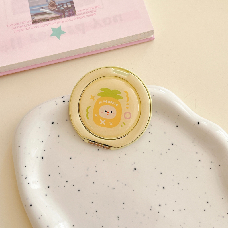 Prsteňový držiak na telefón z akrylu, 360° otáčanie, dizajn ovocia z živice, DIY, karikatúrny štýl