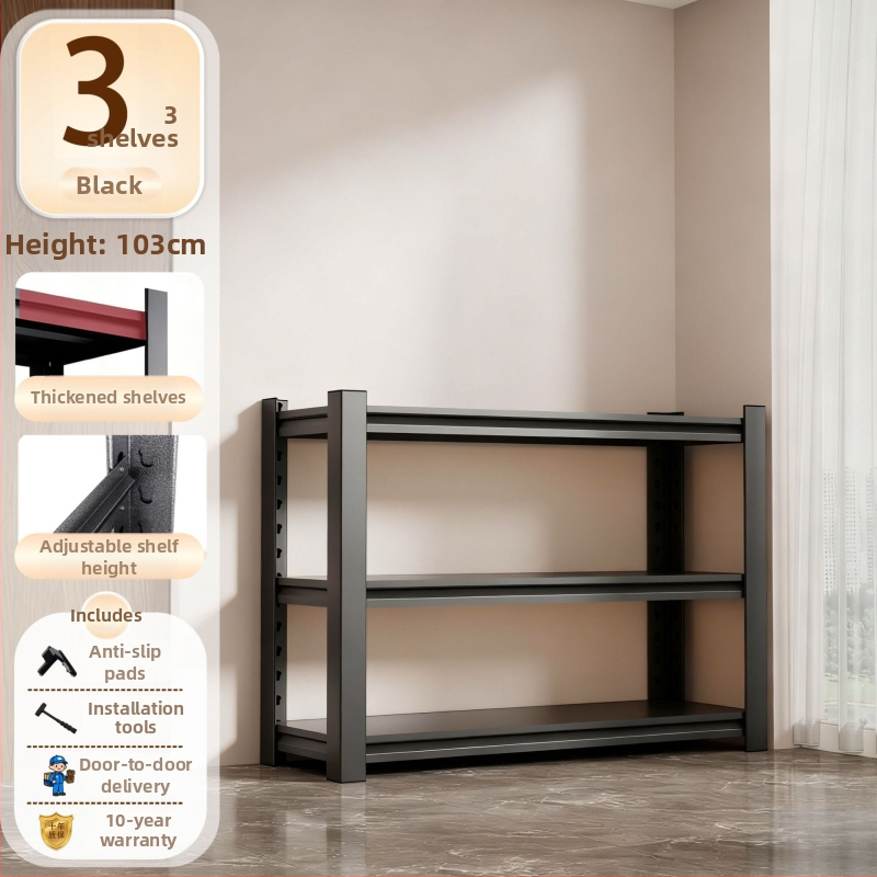 Kovový kuchynský regál, viacposchodový, 3–7 úrovní, moderný minimalistický štýl, značka Sanwei, model Kitchen shelves