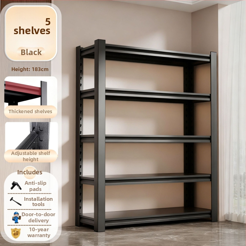 Kovový kuchynský regál, viacposchodový, 3–7 úrovní, moderný minimalistický štýl, značka Sanwei, model Kitchen shelves