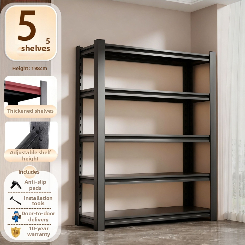 Kovový kuchynský regál, viacposchodový, 3–7 úrovní, moderný minimalistický štýl, značka Sanwei, model Kitchen shelves