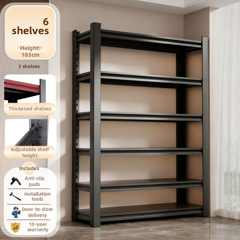 Kovový kuchynský regál, viacposchodový, 3–7 úrovní, moderný minimalistický štýl, značka Sanwei, model Kitchen shelves