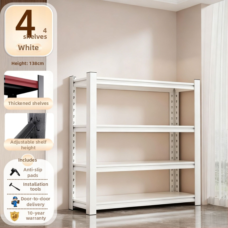 Kovový kuchynský regál, viacposchodový, 3–7 úrovní, moderný minimalistický štýl, značka Sanwei, model Kitchen shelves