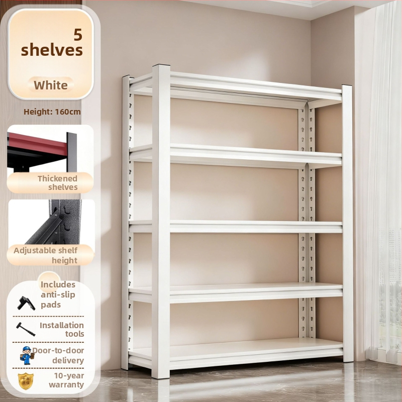 Kovový kuchynský regál, viacposchodový, 3–7 úrovní, moderný minimalistický štýl, značka Sanwei, model Kitchen shelves