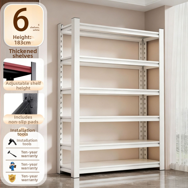 Kovový kuchynský regál, viacposchodový, 3–7 úrovní, moderný minimalistický štýl, značka Sanwei, model Kitchen shelves