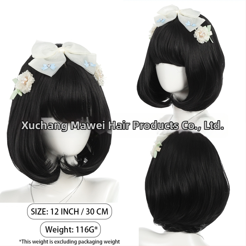 Ženska kratka bob perika od termički otpornih sintetičkih vlasi, konstrukcija s mehanizmom, modeli DM36/DM62/DM69/DM70/DM84/DM107/DM138/DM155, pogodna za bilo koju nijansu kože i oblik lica, nije pogodna za vruće bojanje.