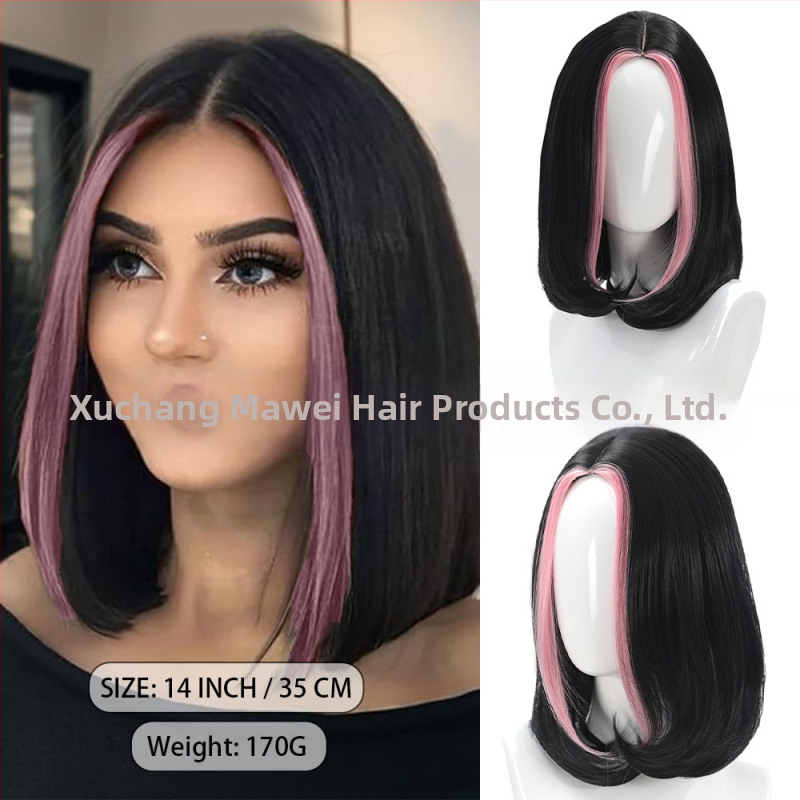 Ženska kratka bob perika od termički otpornih sintetičkih vlasi, konstrukcija s mehanizmom, modeli DM36/DM62/DM69/DM70/DM84/DM107/DM138/DM155, pogodna za bilo koju nijansu kože i oblik lica, nije pogodna za vruće bojanje.