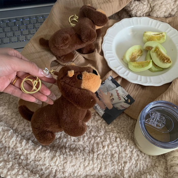 Dachshund plush keychain, μπρελόκ και κρεμαστό για τσάντα, υψηλής ποιότητας λούτρινο σκυλάκι, εξατομικευμένος σχεδιασμός