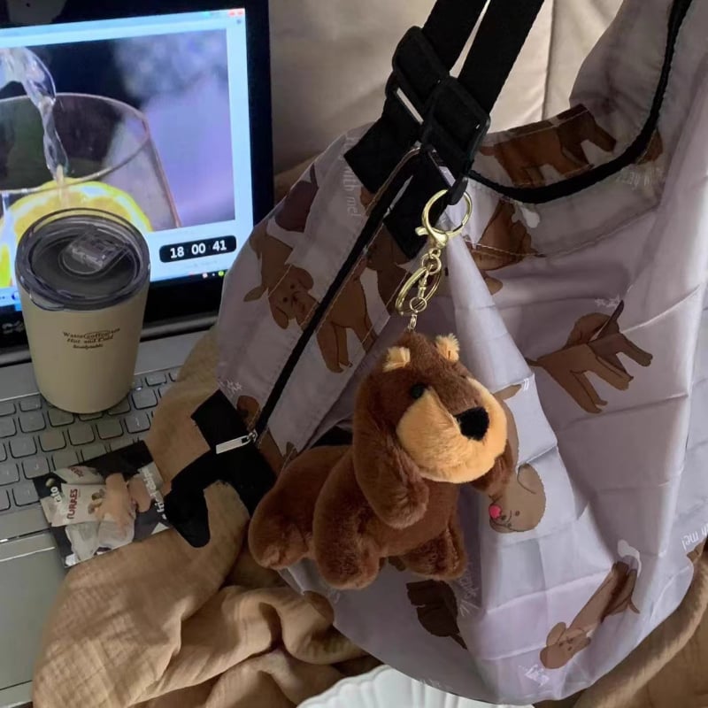 Dachshund plush keychain, μπρελόκ και κρεμαστό για τσάντα, υψηλής ποιότητας λούτρινο σκυλάκι, εξατομικευμένος σχεδιασμός