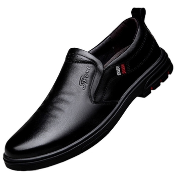 Muške mokasine od prave govedje kože, PU podstava, slip-on, gumeni potplat
