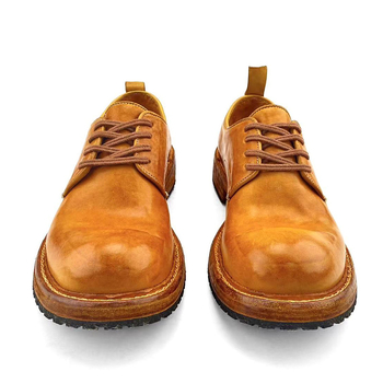 Muške kožne cipele s Goodyear welt od konjske kože, prozračne, retro stil, debeli potpetica 3–5 cm