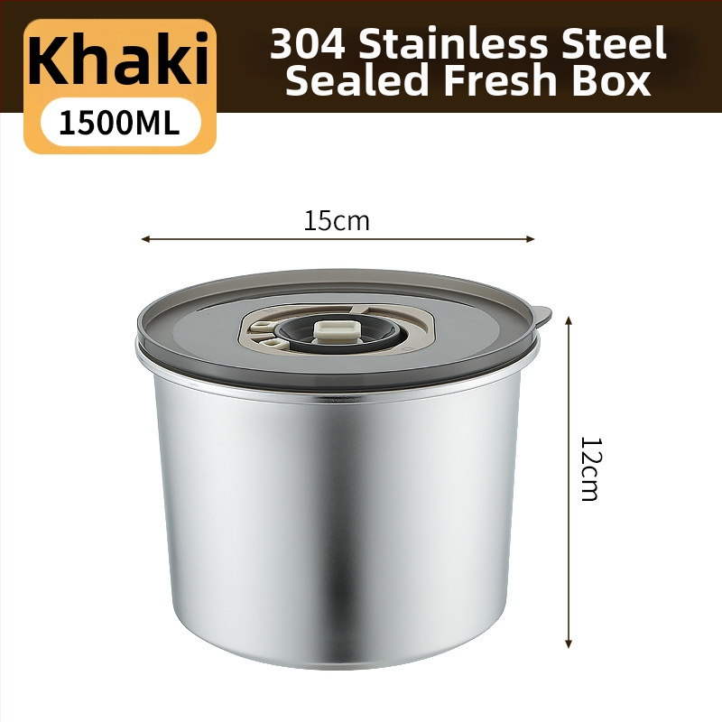 Κουτί φαγητού από 304 ανοξείδωτο ατσάλι, στρογγυλό, χωρητικότητας 800–1000 ml, φορητό και αεροστεγές