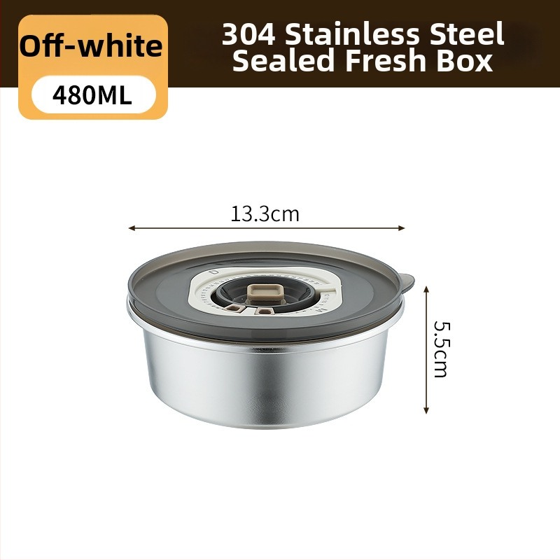 Κουτί φαγητού από 304 ανοξείδωτο ατσάλι, στρογγυλό, χωρητικότητας 800–1000 ml, φορητό και αεροστεγές