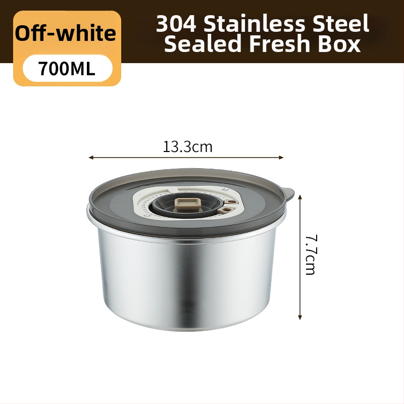 Κουτί φαγητού από 304 ανοξείδωτο ατσάλι, στρογγυλό, χωρητικότητας 800–1000 ml, φορητό και αεροστεγές