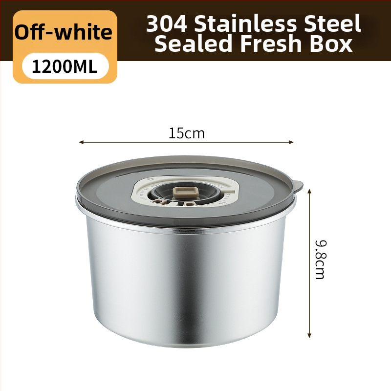 Κουτί φαγητού από 304 ανοξείδωτο ατσάλι, στρογγυλό, χωρητικότητας 800–1000 ml, φορητό και αεροστεγές