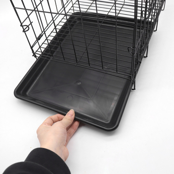 Μεταλλικό κλουβί σκύλου για εσωτερική χρήση με ενίσχυση και δίσκο τουαλέτας για μικρά έως μεσαία σκυλιά