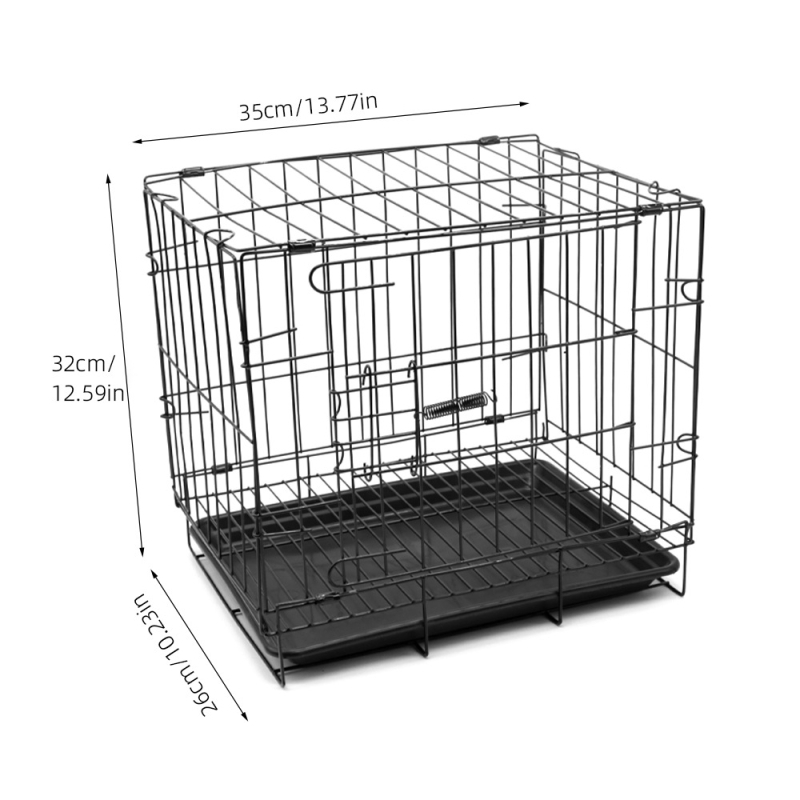 Μεταλλικό κλουβί σκύλου για εσωτερική χρήση με ενίσχυση και δίσκο τουαλέτας για μικρά έως μεσαία σκυλιά